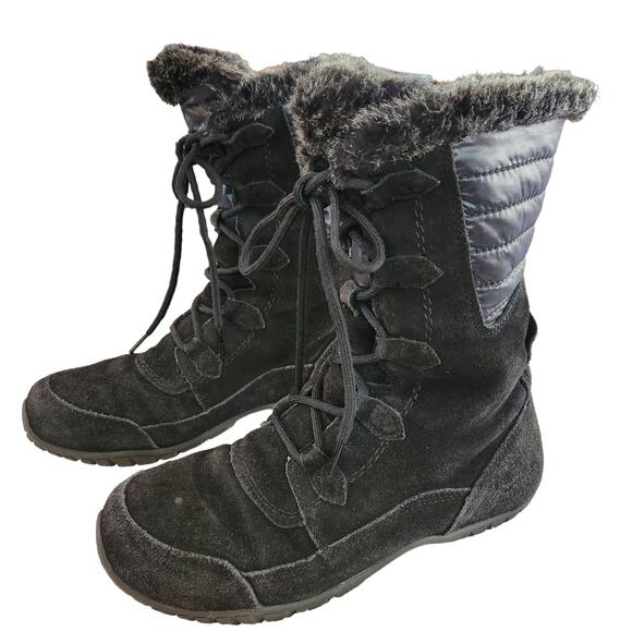 The North Face Suede Faux Fur Prima loft Waterproof Winter Boots Womens 8.5 - Picture 3 of 7